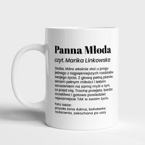 Personalizowany kubek DEFINICJA prezent dla przysz�ej panny m�odej