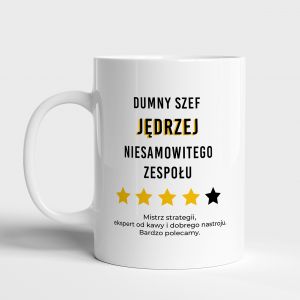 Dedykowany KUBEK DLA SZEFA prezent dla szefa personalizowany kubek gadet dla szefa prezent do biura