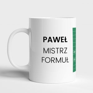 Personalizowany kubek dla analityka MISTRZ FORMU prezent dla informatyka kubek dla informatyka