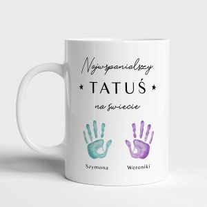 Personalizowany kubek na Dzie Ojca NAJWSPANIALSZY TATU prezent dla taty kubek dla taty kubek z nadrukiem