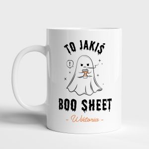 Personalizowany kubek na jesie BOO SHEET kubek jesienny jesienny kubek prezent dla jesieniary