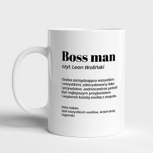 Personalizowany kubek szefa BOSS MAN  prezent dla szefa kubek dla szefa prezent dla szefa na urodziny
