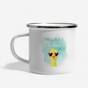 Personalizowany kubek walentynkowy dla niej KURCZ, KOCHAM CI