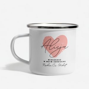 Personalizowany kubek walentynkowy SERCE