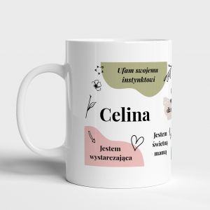 Personalizowany KUBEK Z AFIRMACJAMI prezent dla mamy prezent na dzie mamy kubek dla mamy