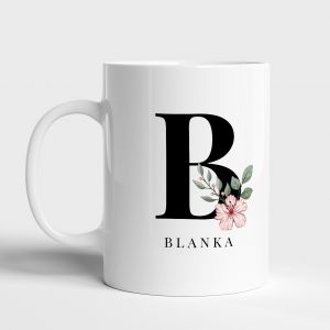 Personalizowany kubek z liter UPOMINEK DLA NIEJ na imieniny kubek personalizowany prezent na imieniny