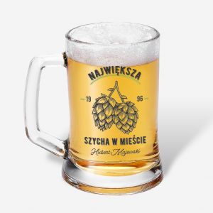 Personalizowany kufel do piwa dla mczyzny SZYCHA prezent dla mczyzny kufel na piwo kufel personalizowany