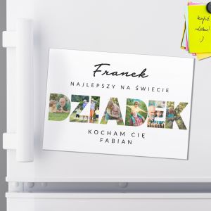 Personalizowany magnes dla dziadka NAJLEPSZY NA WIECIE DZIADEK prezent dla dziadka prezent na dzie dziadka