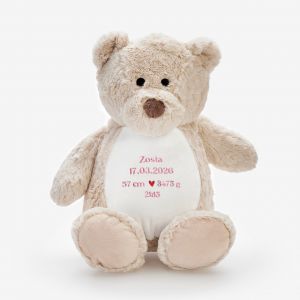Personalizowany MI� METRYCZKA prezent dla dziewczynki mi� z metryczk�  personalizowany mi�  pluszak z imieniem