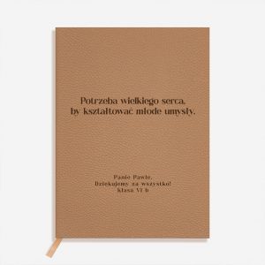 Personalizowany notatnik ze zotymi brzegami PREZENT DLA WYCHOWAWCY  notatnik personalizowany