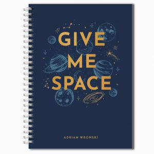 Personalizowany notatnik GIVE ME SPACE prezent dla introwertyka notatnik personalizowany prezent dla chopaka