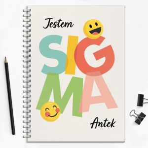Personalizowany notatnik SIGMA prezent dla nastolatkw prezent dla chopaka gadet dla chopaka