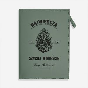 Personalizowany notes na zamek z grawerem SZYCHA prezent na urodziny prezent dla kolegi z pracy