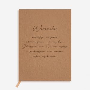 Personalizowany notes z dedykacj PREZENT DLA KOBIETY prezent dla niej na urodziny elegancki notes na prezent