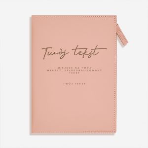 Personalizowany notes z kieszeni na zamek TWJ TEKST  prezent personalizowany personalizowany notes