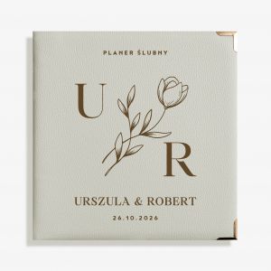Personalizowany organizer �lubny INICJA�Y planer �lubny prezent dla pary m�odej prezent na �lub cywilny
