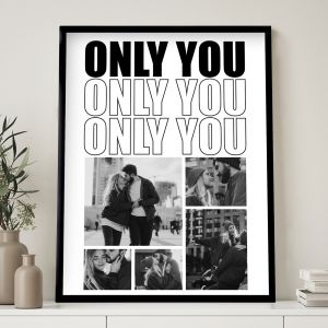 Personalizowany plakat na Dzie Chopaka ONLY YOU prezent dla chopaka prezent na dzie chopaka