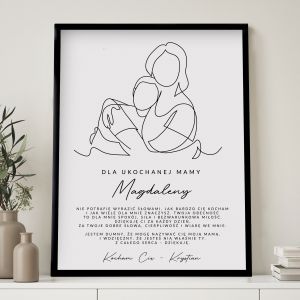 Personalizowany PLAKAT NA DZIE MAMY prezent dla mamy od syna