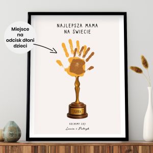 Wyjtkowy plakat NAJLEPSZA MAMA prezent na Dzie Mamy od dzieci