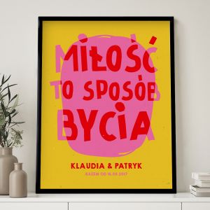 Walentynkowy plakat personalizowany SPOSÓB BYCIA