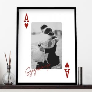 Personalizowany plakat ze zdjciem SZCZʦCIARZE dla nowoecw prezent na lub prezent na szczcie