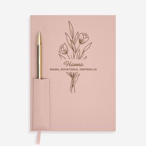 Rowy personalizowany PLANER DLA MAMY z dugopisem prezent na dzie matki planer personalizowany
