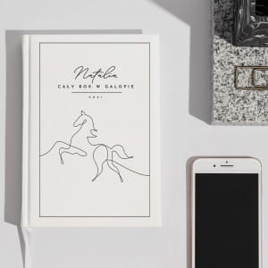 Personalizowany planner PREZENT Z MOTYWEM KONIA biay