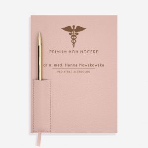Personalizowany planner z dugopisem DLA LEKARKI elegancki notes damski prezent dla lekarki