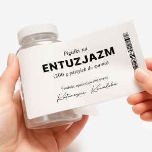 Personalizowany pojemnik na mi�t�wki ENTUZJAZM prezent dla pesymisty pojemnik na cukierki prezent dla marudy