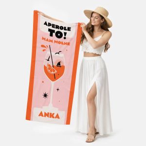 Personalizowany r�cznik APEROLE TO prezent dla kole�anki r�cznik personalizowany r�cznik k�pielowy
