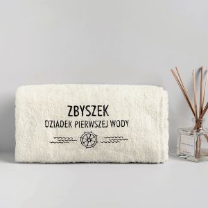 Personalizowany ręcznik dla dziadka PIERWSZA WODA
