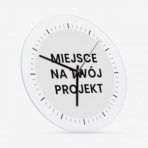 Personalizowany szklany zegar TWÓJ PROJEKT
