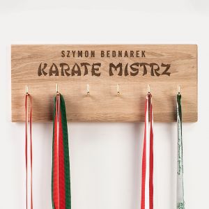 Personalizowany wieszak na medale KARATE MISTRZ prezent dla fana karate