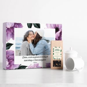 Personalizowany zestaw DLA BABCI herbata z kubeczkami zestaw prezentowy dla babci prezent dla babci na Dzie� Babci