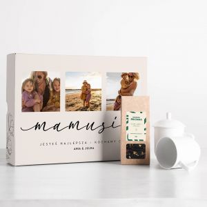 Personalizowany ZESTAW DLA MAMY herbata z kubkami zestaw prezentowy dla kobiety prezent dla mamy