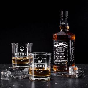 Jack Daniel's ze szklankami ZESTAW URODZINOWY DLA MĘŻCZYZNY