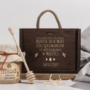 Personalizowany zestaw miod�w PODZI�KOWANIE DLA RODZIC�W
