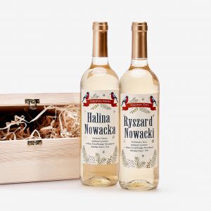 Personalizowany zestaw win biaych PREZENT NA WITA DLA MAMY I TATY wina na prezent prezent dla rodzicw