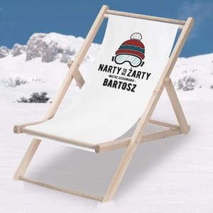 Leżak z nadrukiem NARTY prezent dla narciarza