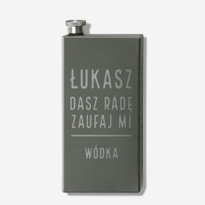 Grawerowana piersiówka ZAUFAJ prezent dla przyjaciela piersiówka z grawerem personalizowany prezent dla przyjaciela