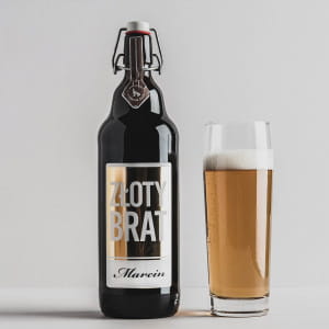 Litewskie piwo personalizowane PREZENT DLA BRATA 1 litr