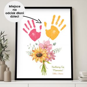 Plakat dla mamy BUKIET wyjtkowy prezent od dzieci plakat na dzie mamy prezent dla mamy prezent na dzie mamy