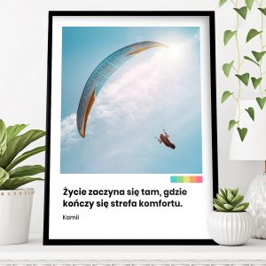 Plakat personalizowany DLA PARALOTNIARZA