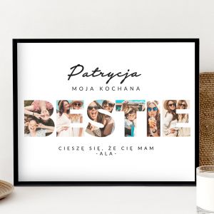 Plakat dla przyjaciki BESTIE ze zdjciami