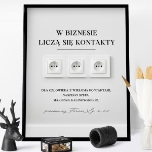 Plakat dla szefa LICZ SI KONTAKTY prezent dla szefa