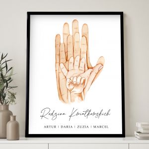 Personalizowany plakat DONIE prezent dla rodziny