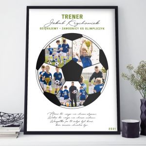 Plakat ze zdjciami w ramie FAJNY PREZENT DLA TRENERA PIKI NONEJ upominek dla trenera