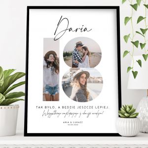 Plakat personalizowany NA 18 URODZINY