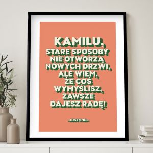 Plakat motywacyjny NOWE DRZWI
