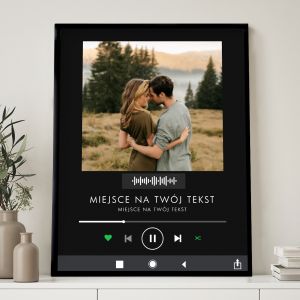 Plakat muzyczny dla zakochanych NASZA PIOSENKA